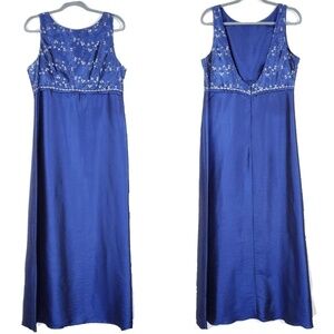 Vintage I.S.B. evenings cobalt blue pewter thread